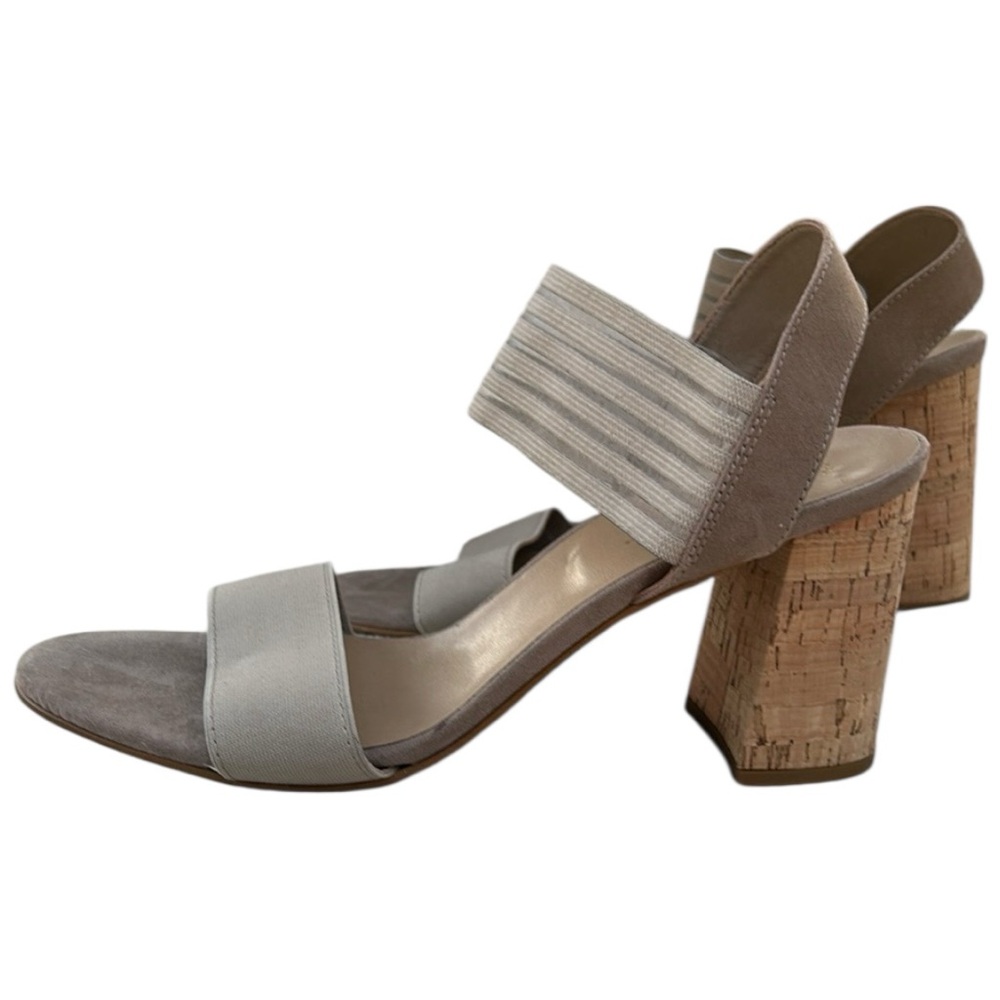Bella Vita Tan Sandals with Stretch Ribbed Ankle Straps size 12